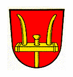 LogoWappen des Marktes Kipfenberg; In Rot ein goldener Wagenkipf.